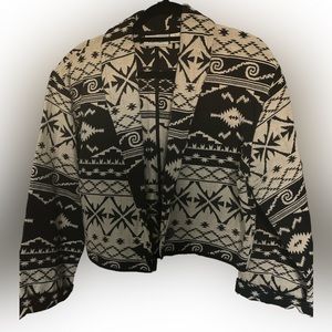 Vintage Western style black and white jacket